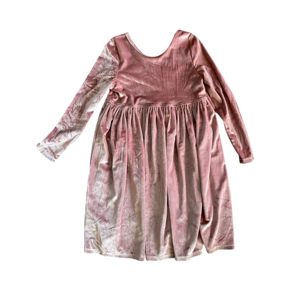 Pink Chicken Velour Steph Dress in Mauve Size: 8Y